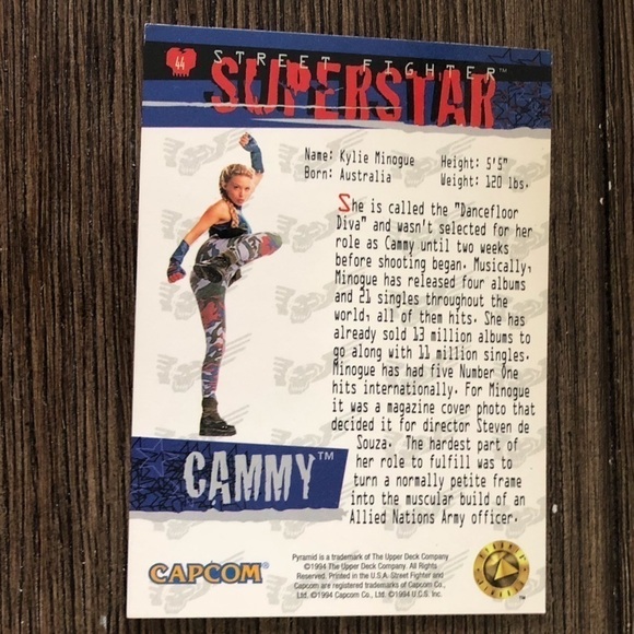 Street Fighter Trading Card: Super Star: Cammy #44 - Picture 2 of 2